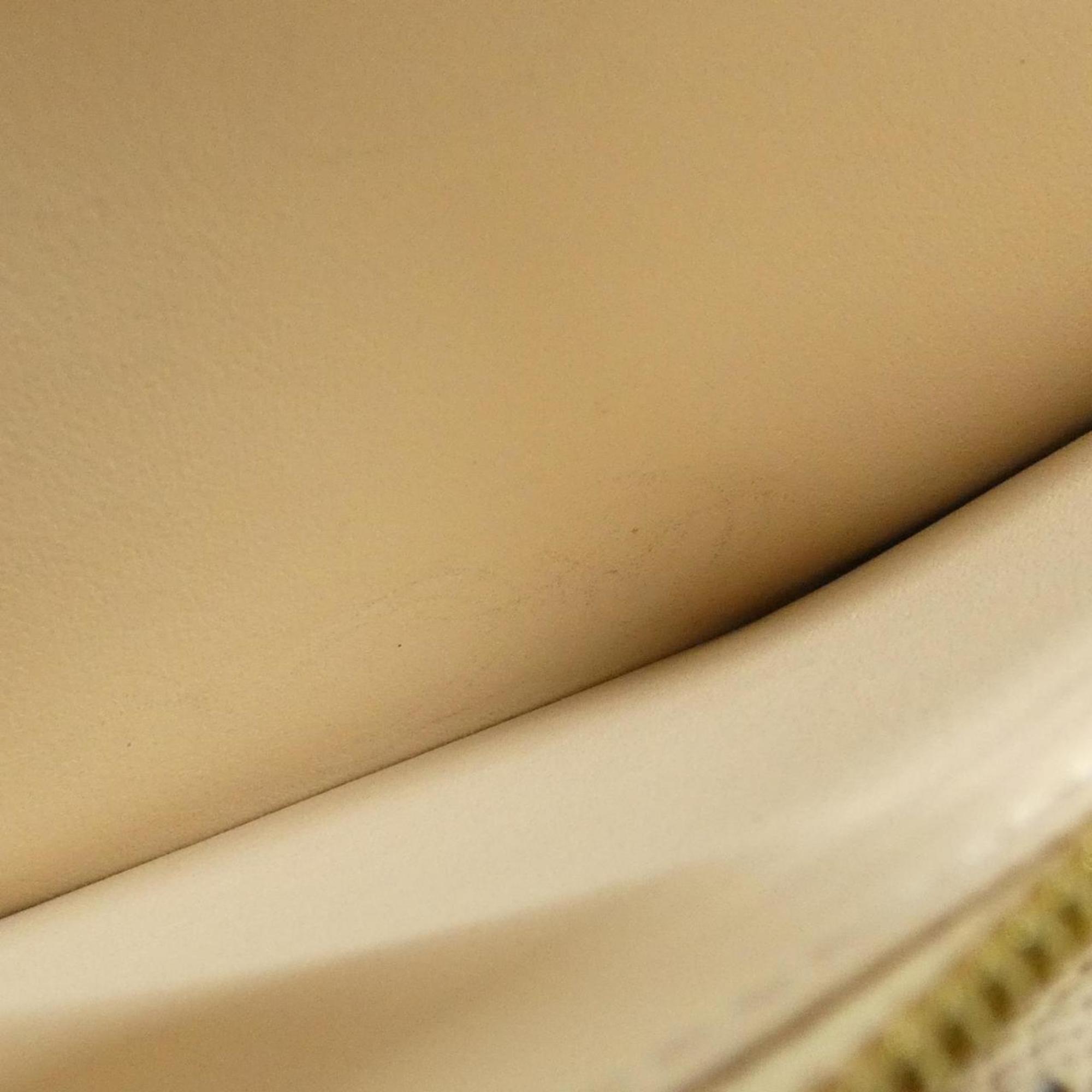 Louis Vuitton Beige Leather Long Wallet (Bi-Fold) (Pre-Owned)