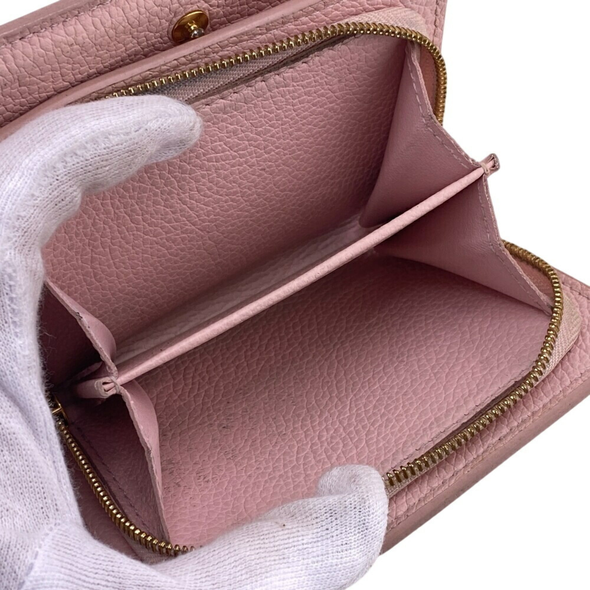 Louis Vuitton Pink Leather Wallet (Bi-Fold) (Pre-Owned)