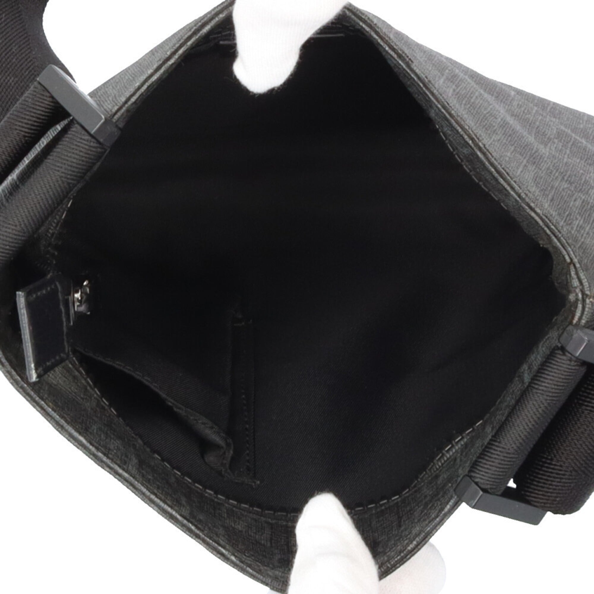 Flat Messenger Bag GG Coated Canvas Small