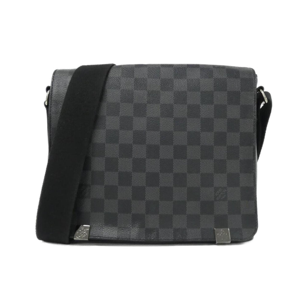 Louis Vuitton Dark Gray Graphite Coated Canvas Shoulder Bag (Pre-Owned)