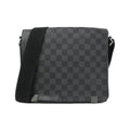 Louis Vuitton Dark Gray Graphite Coated Canvas Shoulder Bag (Pre-Owned)