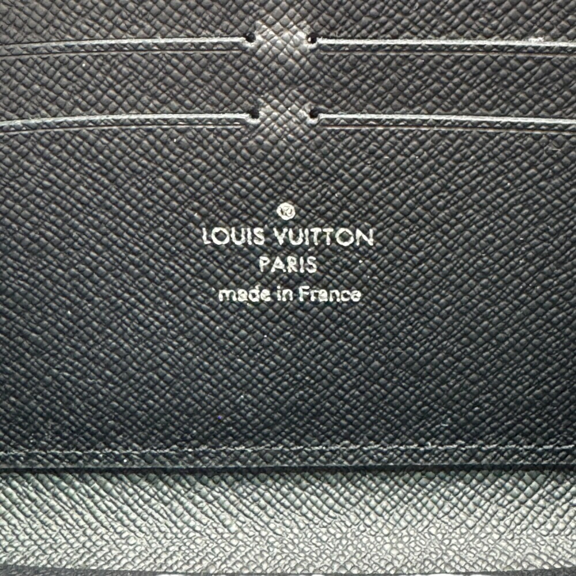 Louis Vuitton Black Leather Long Wallet (Bi-Fold) (Pre-Owned)