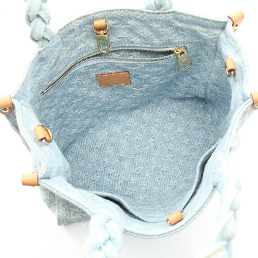 Louis Vuitton Blue Denim Leather Handbag (Pre-Owned)