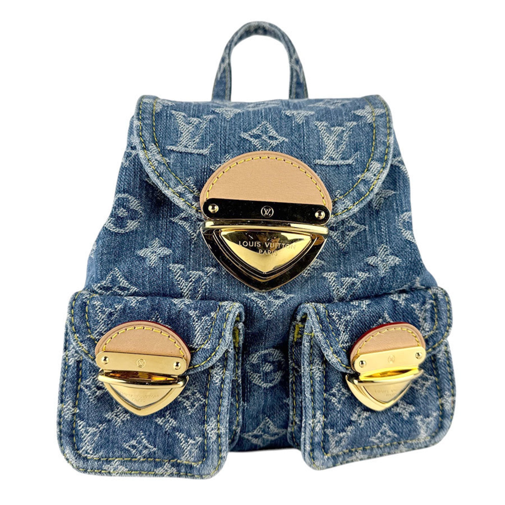 Louis Vuitton Blue Monogram Denim Backpack (Pre-Owned)