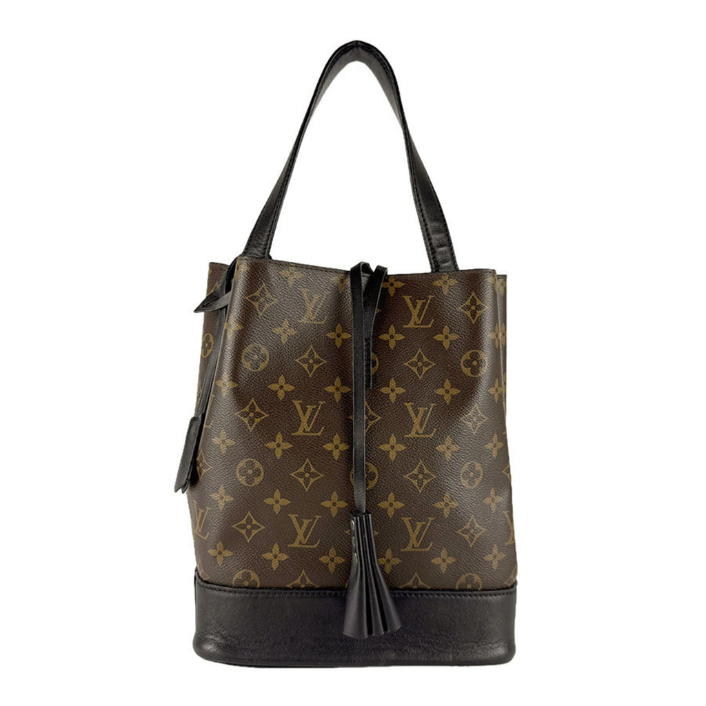 Louis Vuitton Black Brown Monogram Leather Handbag (Pre-Owned)