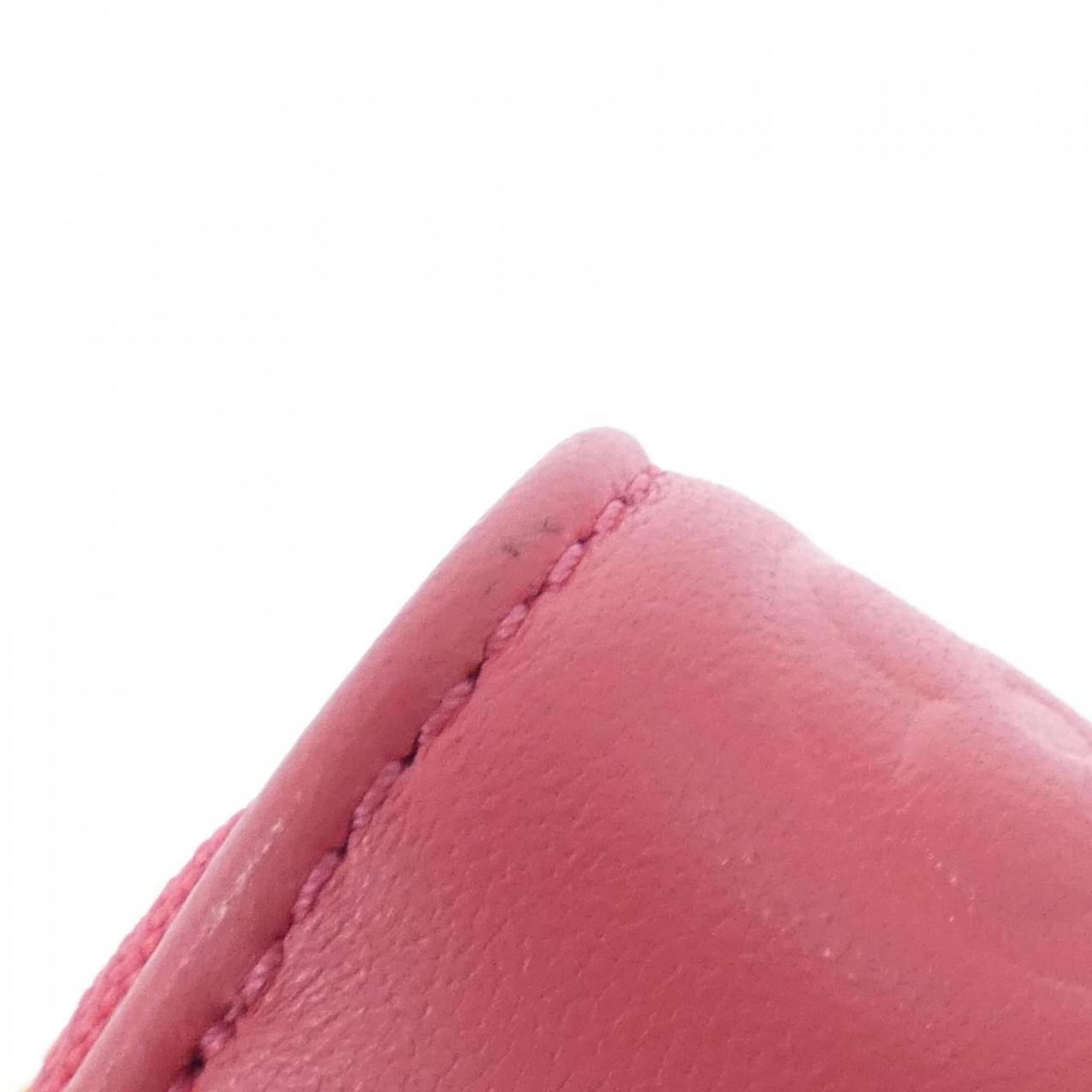 Louis Vuitton Gold Pink Leather Long Bill Wallet (Bi-Fold) (Pre-Owned)