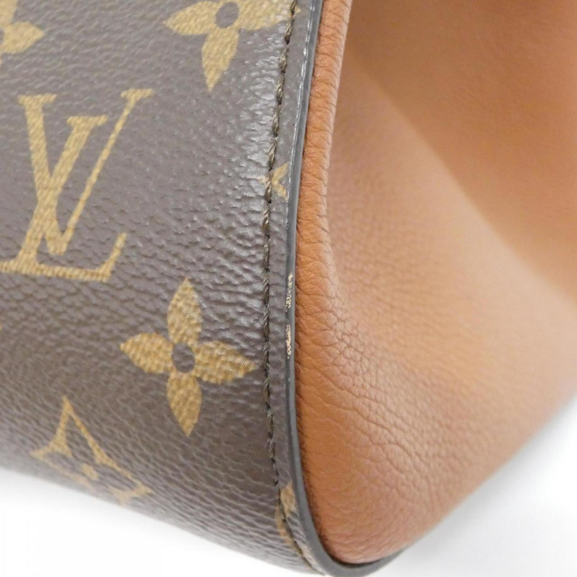 Louis Vuitton Camel Leather Coated Canvas Handbag (Pre-Owned)