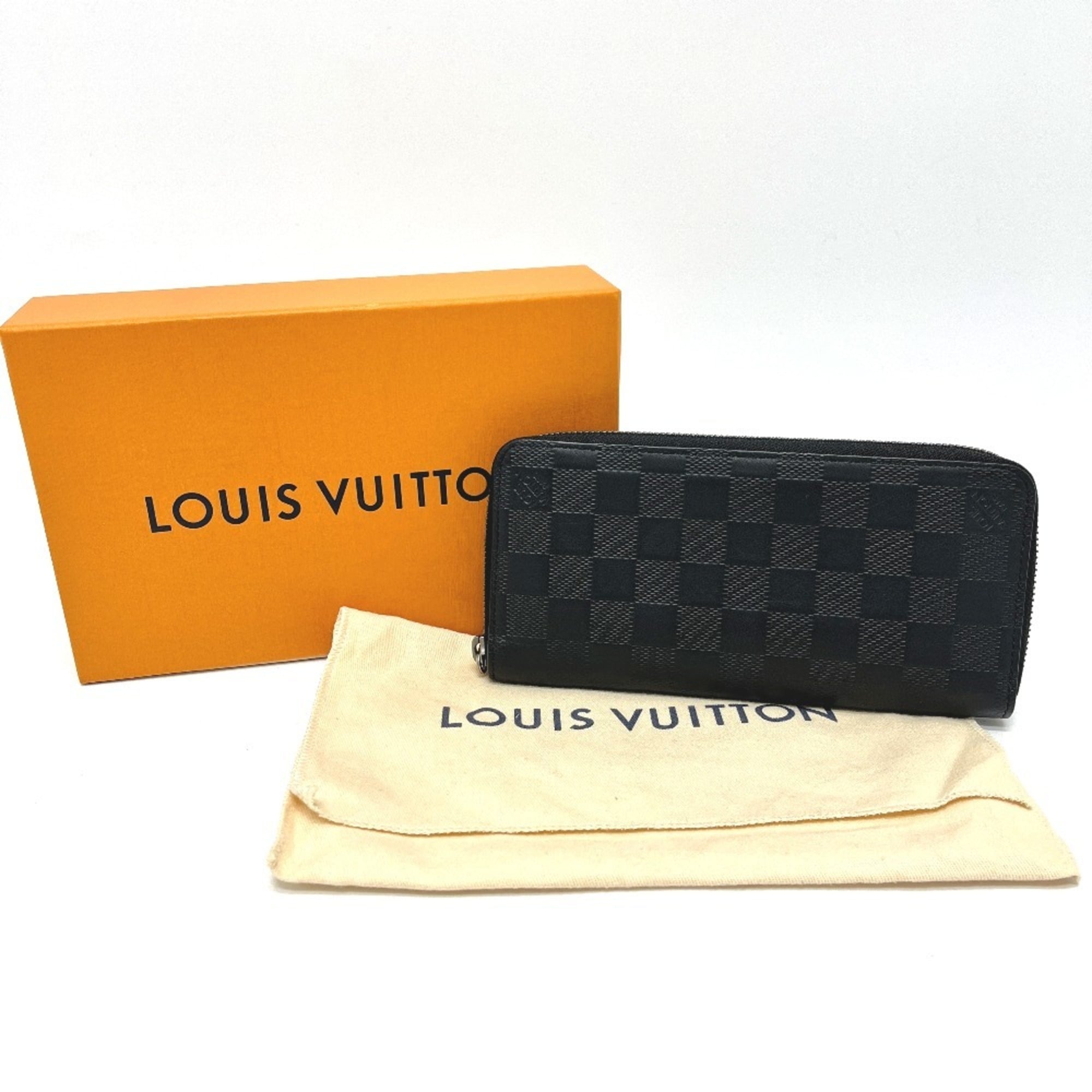 Louis Vuitton Black Damier Infini Long Wallet (Bi-Fold) (Pre-Owned)