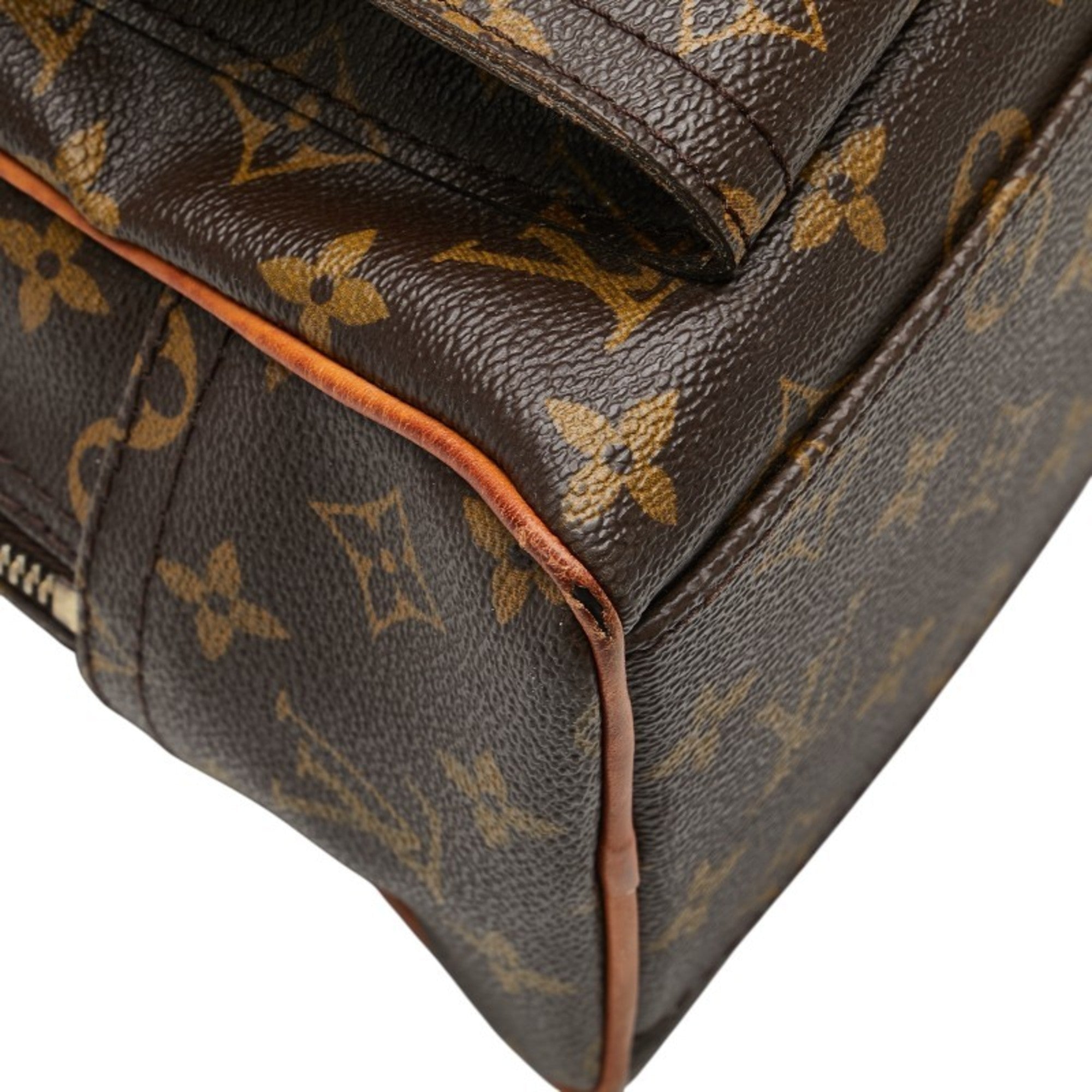 Louis Vuitton Brown Pvc Leather Boston Bag Handbag (Pre-Owned)