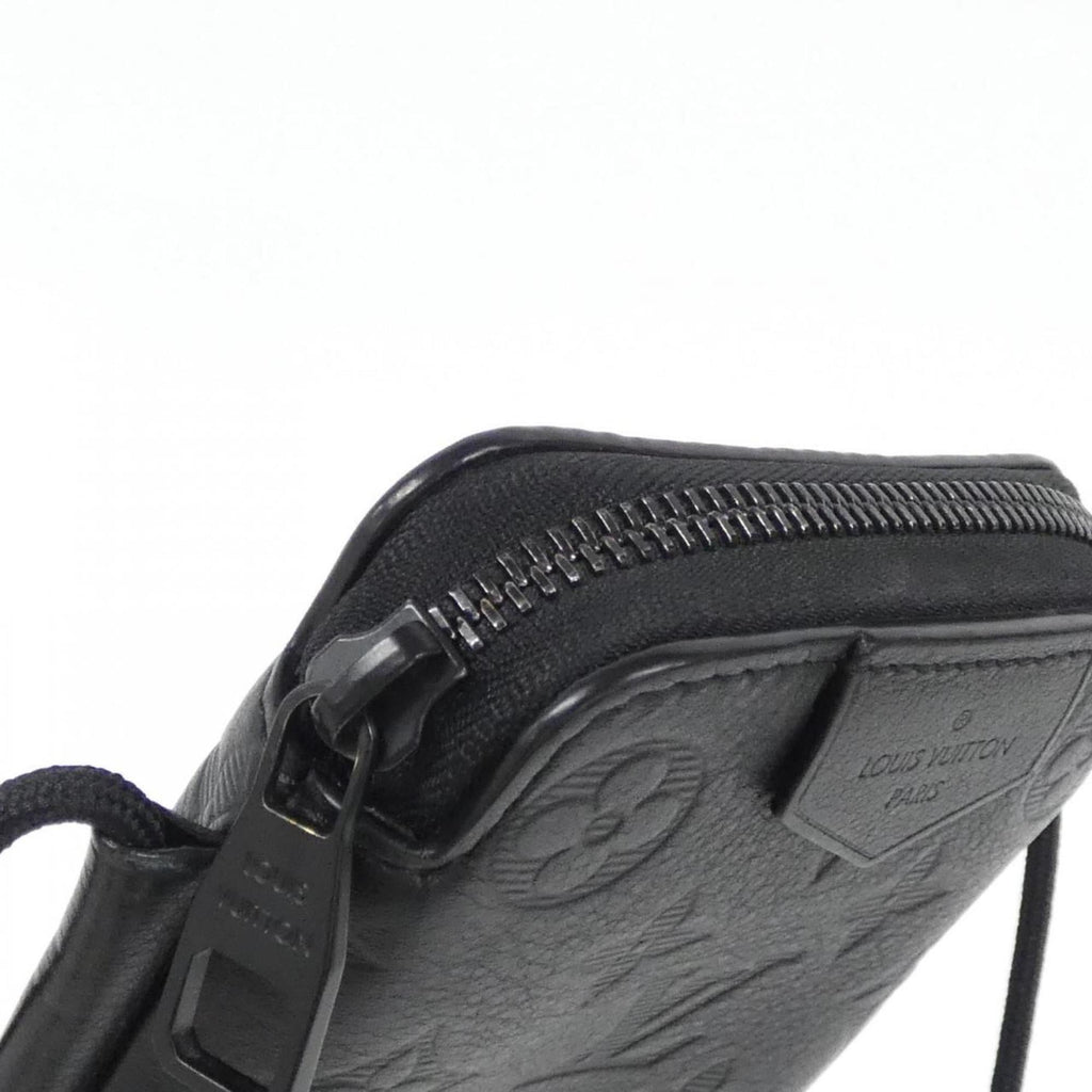 Louis Vuitton Black Leather Pouch Shoulder Bag (Pre-Owned)