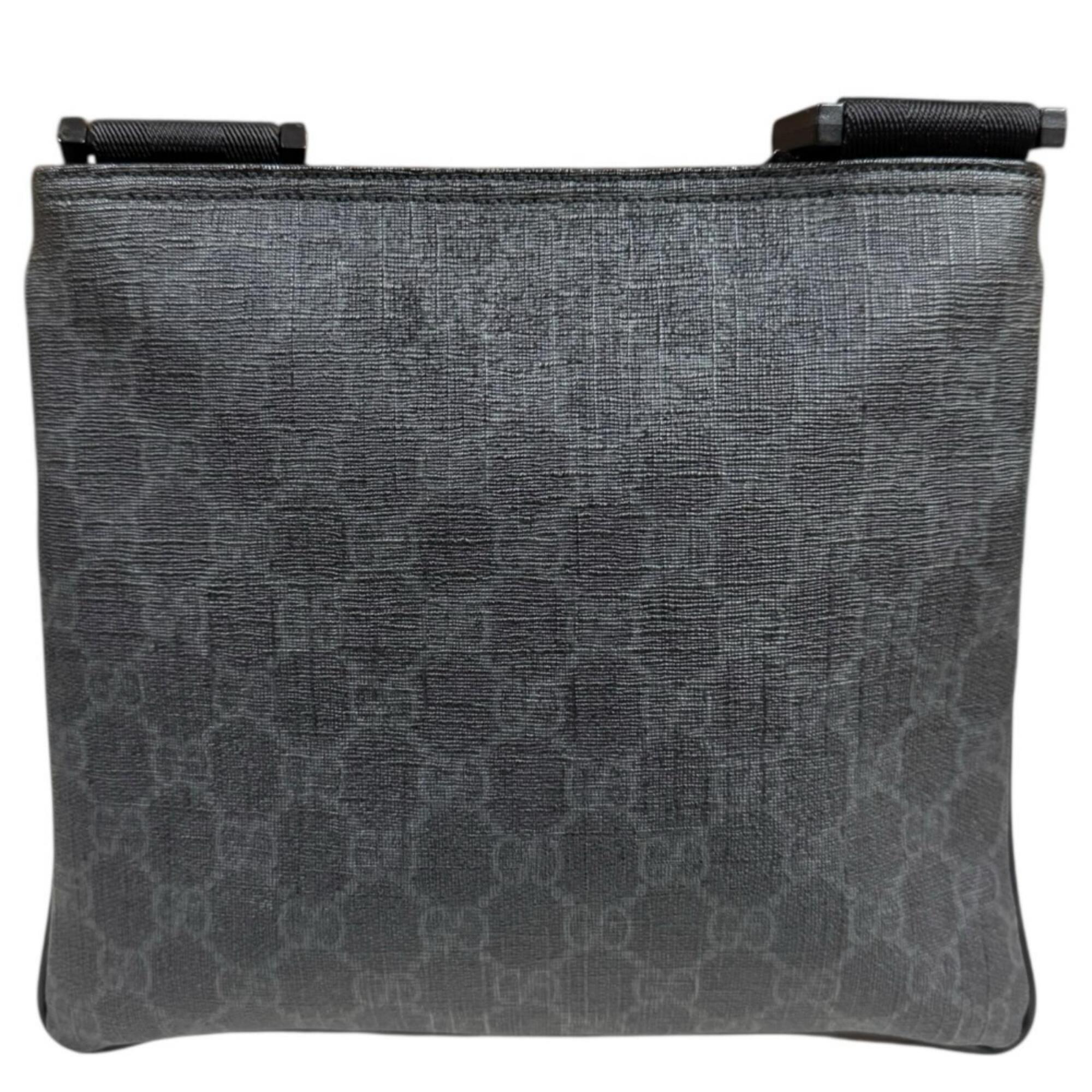 Flat Messenger Bag GG Coated Canvas Small
