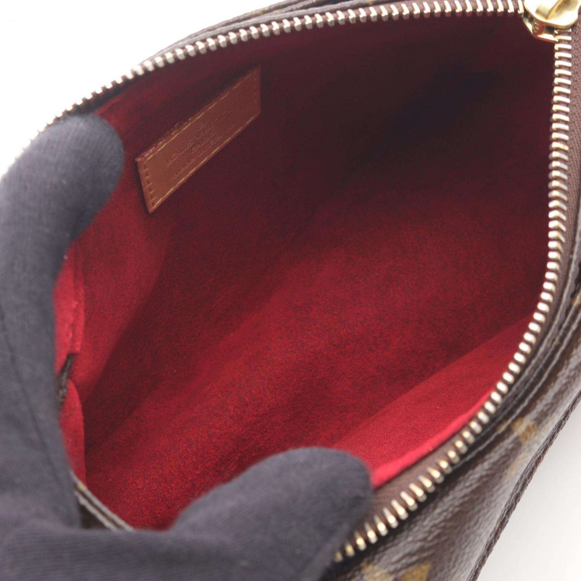 Louis Vuitton Brown Coated Canvas Leather Shoulder Bag (Pre-Owned)