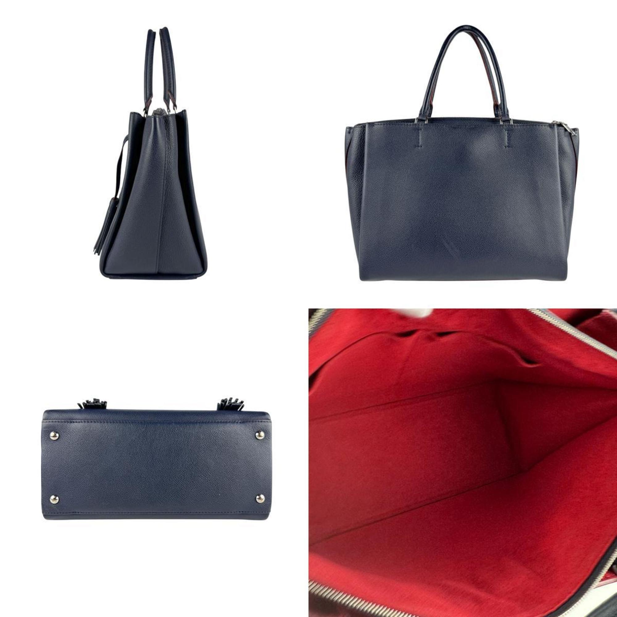 Louis Vuitton Navy Leather Handbag Shoulder Bag (Pre-Owned)