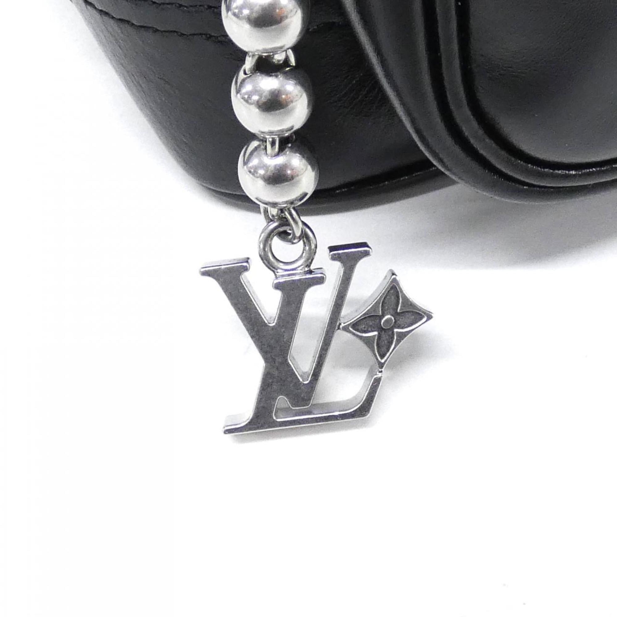 Louis Vuitton Black Leather Shoulder Bag (Pre-Owned)