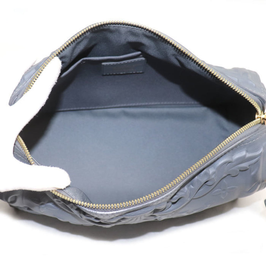 Louis Vuitton Gray Leather Shoulder Bag (Pre-Owned)