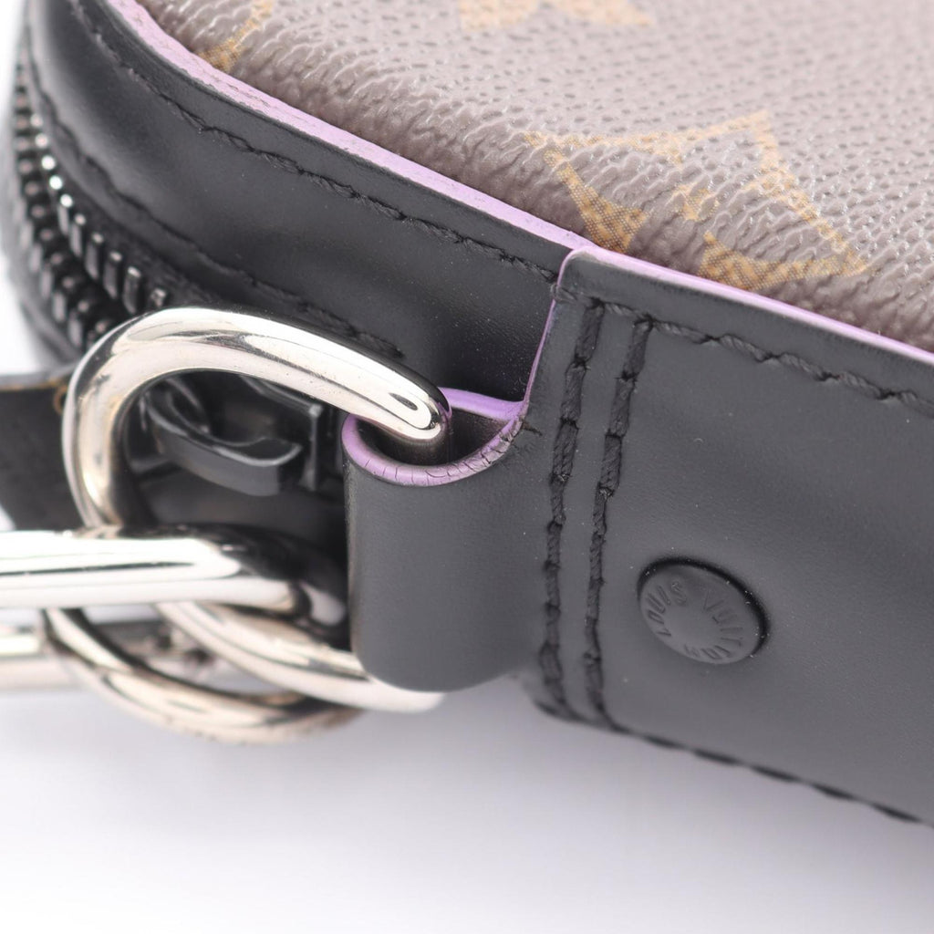 Louis Vuitton Black Brown Monogram Macassar Purple Coated Canvas Shoulder Bag (Pre-Owned)