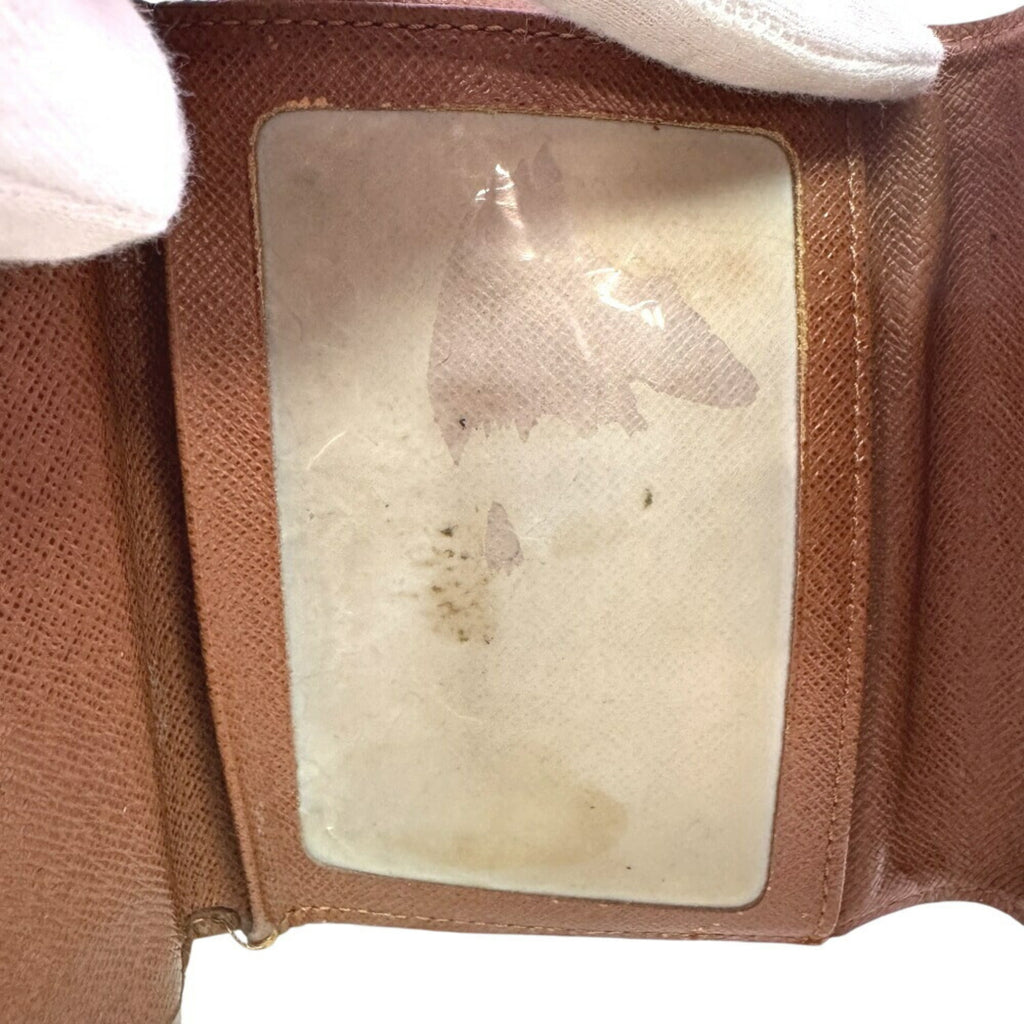 Louis Vuitton Brown Leather Wallet (Tri-Fold) (Pre-Owned)