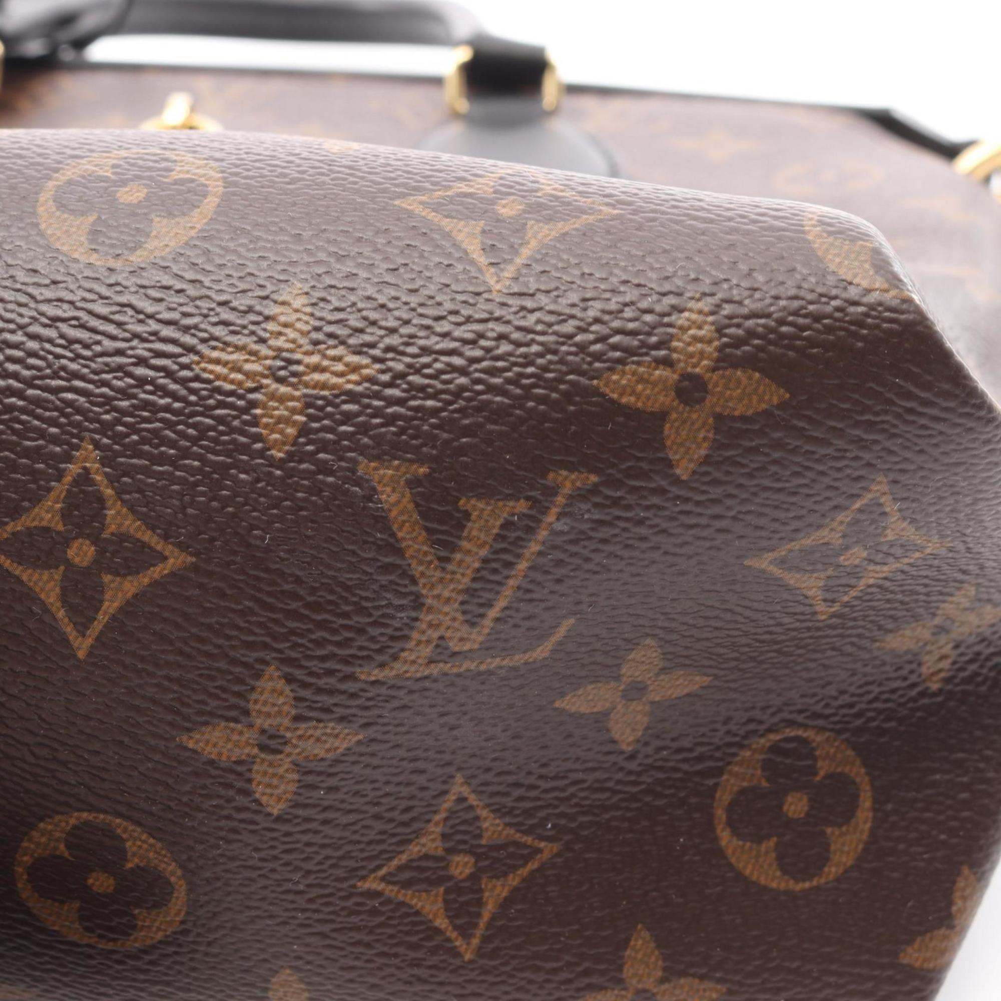 Louis Vuitton Black Brown Noir Pvc Coated Canvas Leather Tote Bag (Pre-Owned)
