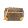 Louis Vuitton Marron Coated Canvas Shoulder Bag (Pre-Owned)