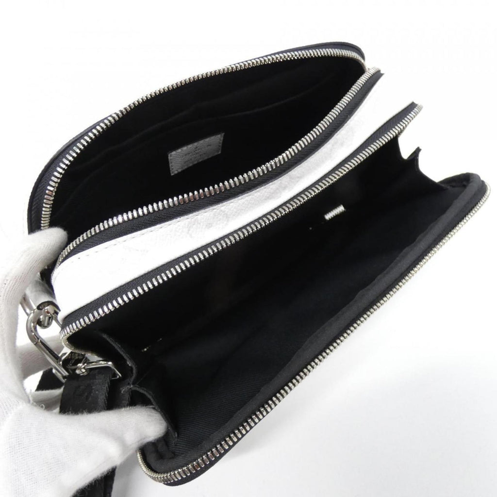 Louis Vuitton White Coated Canvas Leather Shoulder Bag (Pre-Owned)
