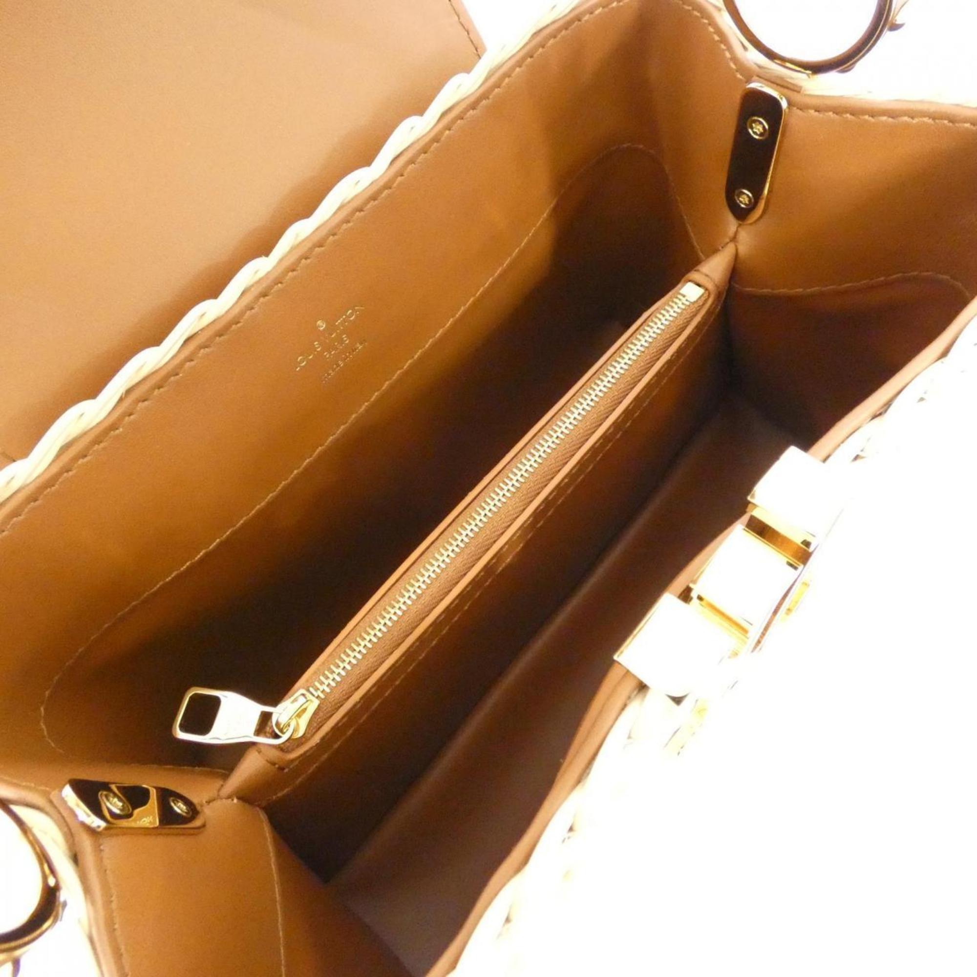 Louis Vuitton Brown Natural Rattan Leather Handbag (Pre-Owned)
