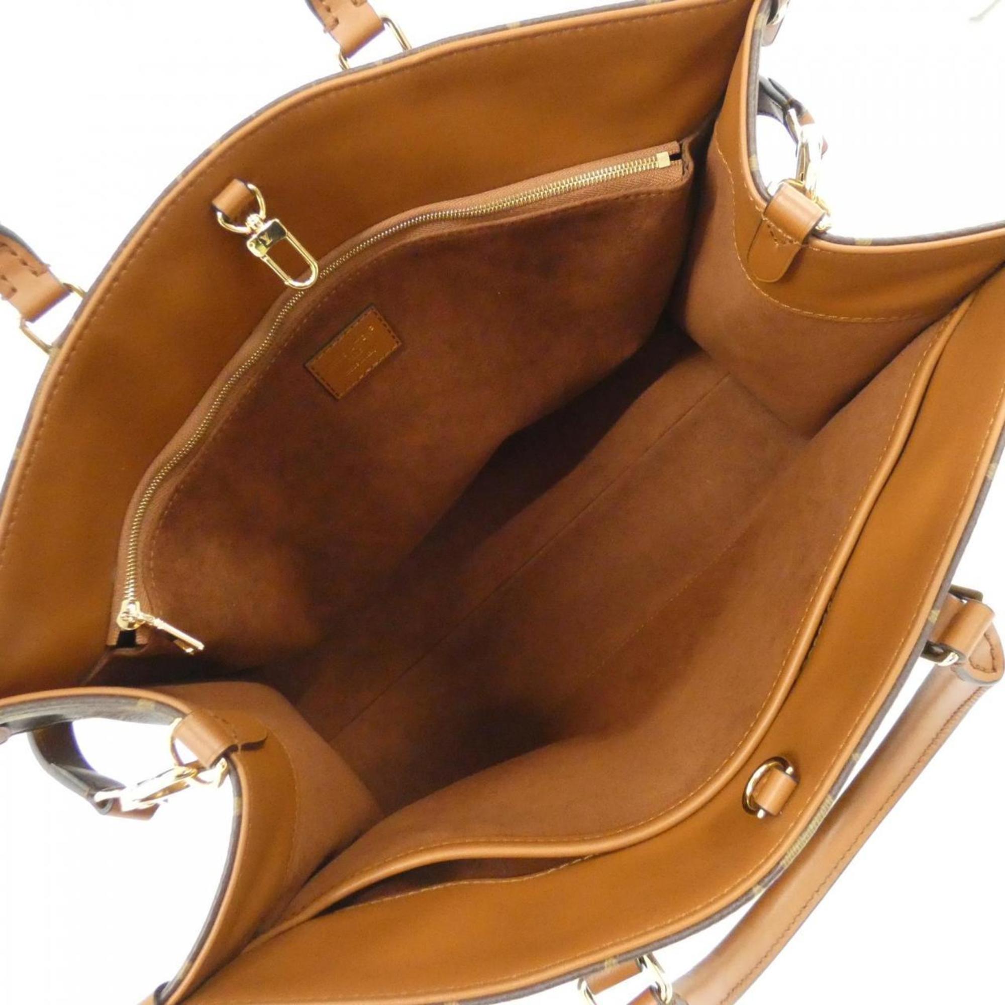 Louis Vuitton Marron Coated Canvas Handbag (Pre-Owned)