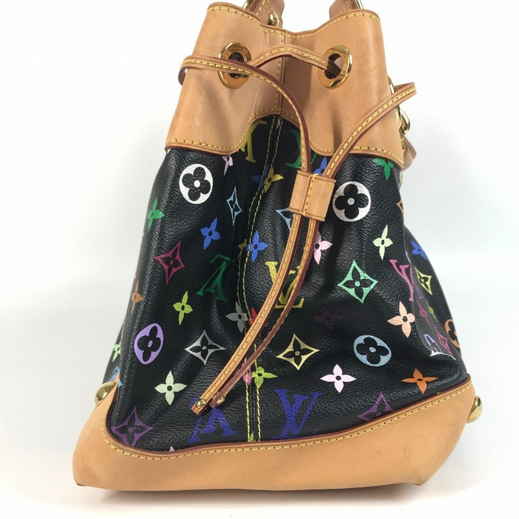 Louis Vuitton Black Multi-Color Noir Monogram Multicolore Canvas Shoulder Bag Tote Bag (Pre-Owned)
