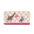 Louis Vuitton Multicolor Multi-Color White Pvc Damier Azur Long Wallet (Bi-Fold) (Pre-Owned)