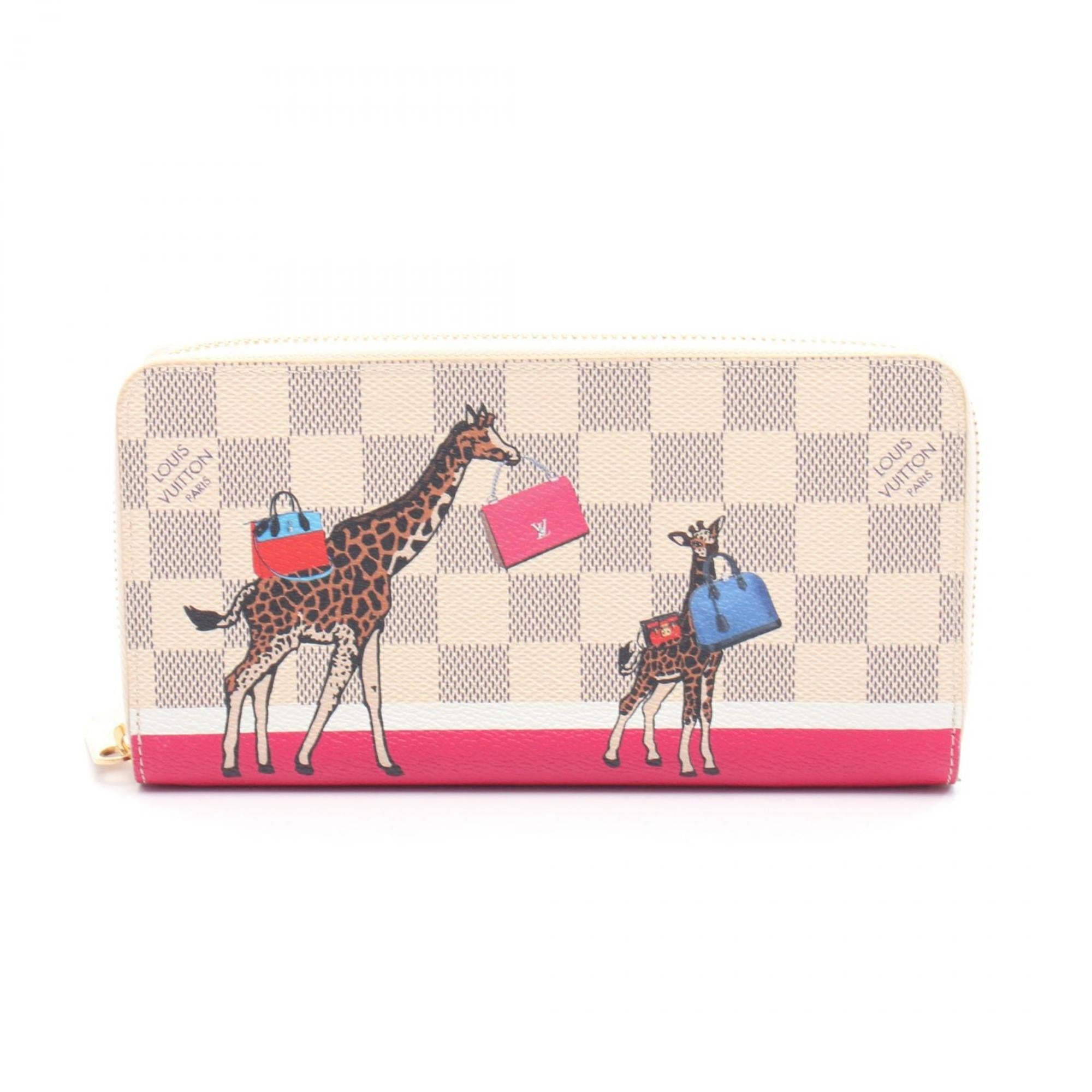 Louis Vuitton Multicolor Multi-Color White Pvc Damier Azur Long Wallet (Bi-Fold) (Pre-Owned)