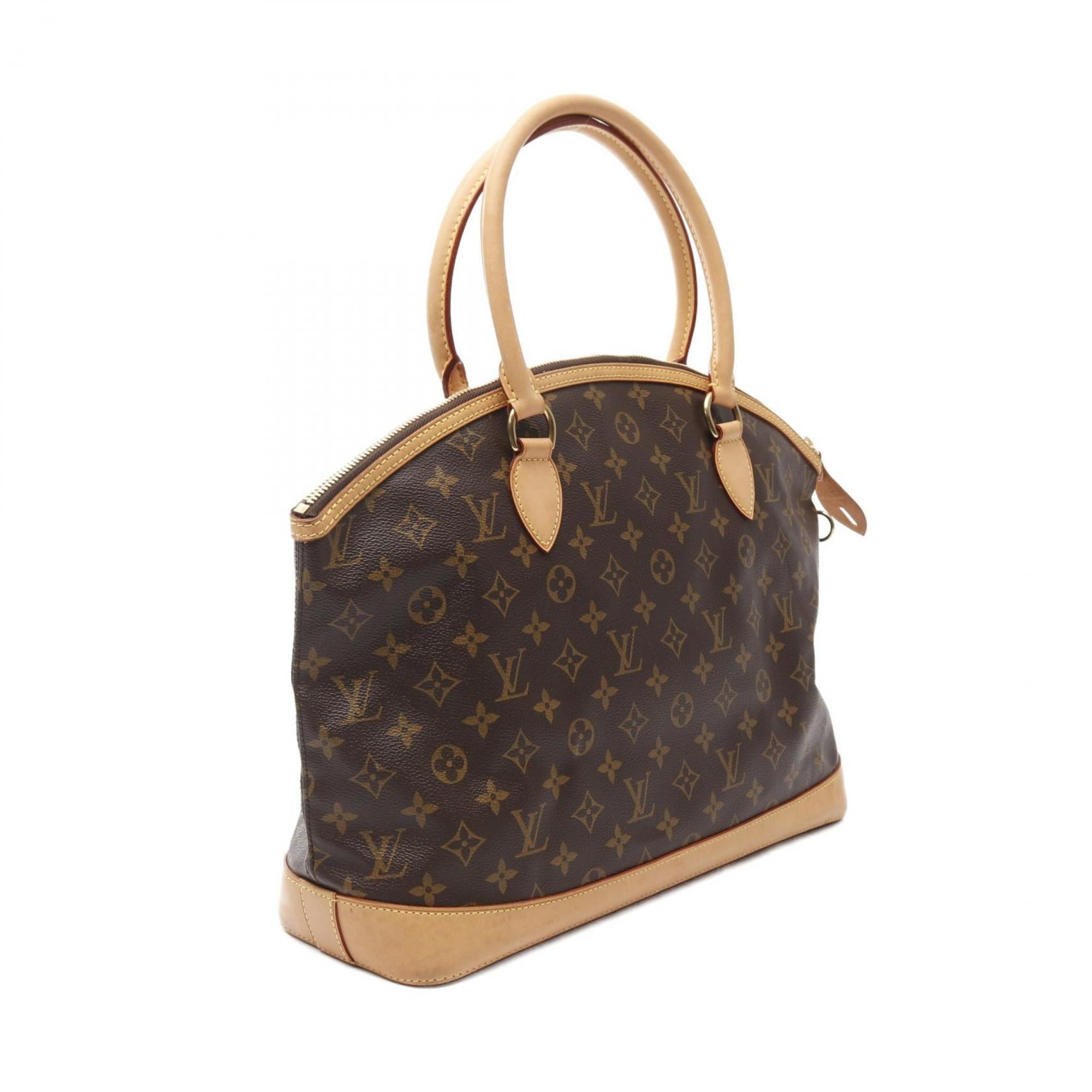 Louis Vuitton Brown Coated Canvas Leather Tote Bag (Pre-Owned)