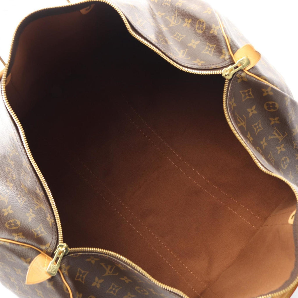 Louis Vuitton Brown Monogram Coated Canvas Leather Boston Bag (Pre-Owned)