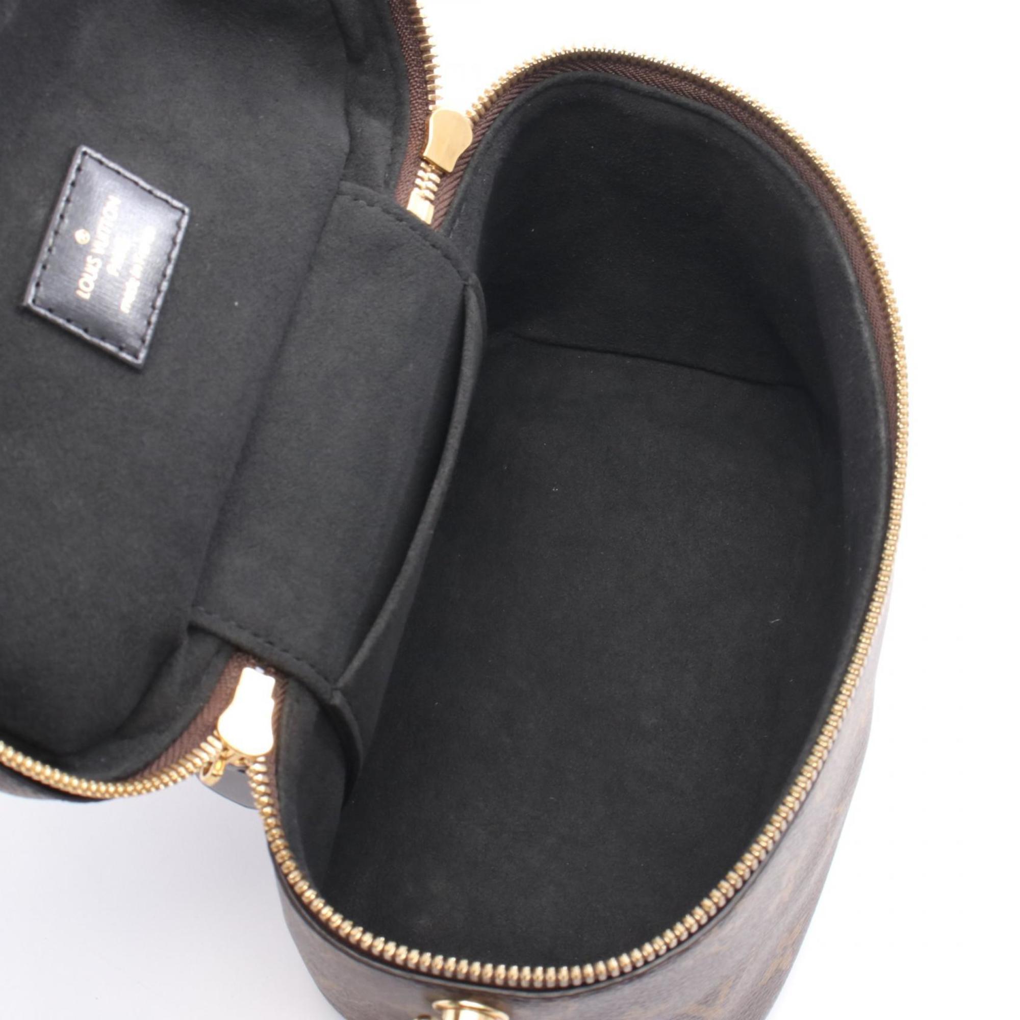 Louis Vuitton Black Brown Pvc Leather Handbag (Pre-Owned)