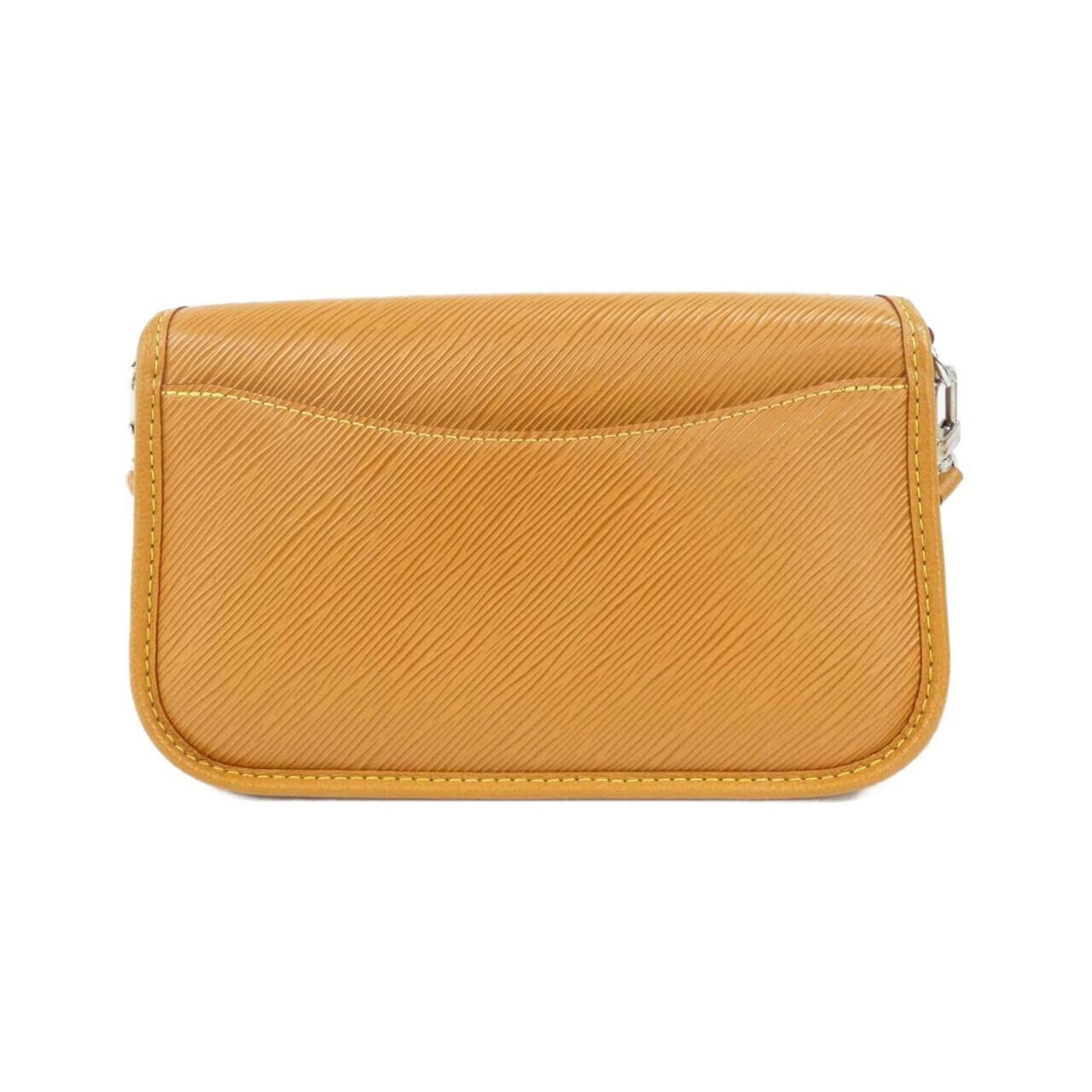 Louis Vuitton Gold Brown Gold Orange Leather Shoulder Bag (Pre-Owned)