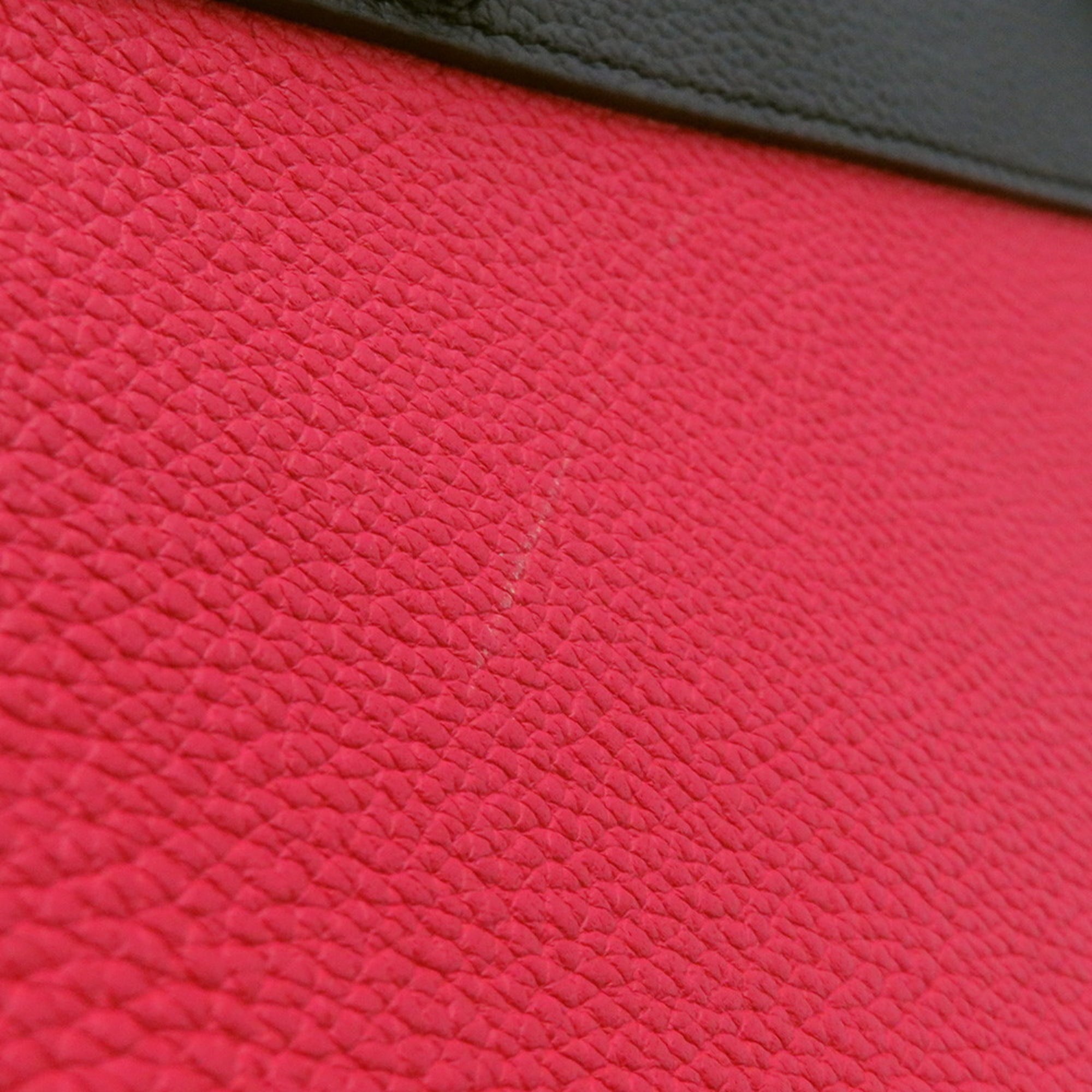 Louis Vuitton Noir Rouge Leather Handbag Shoulder Bag (Pre-Owned)