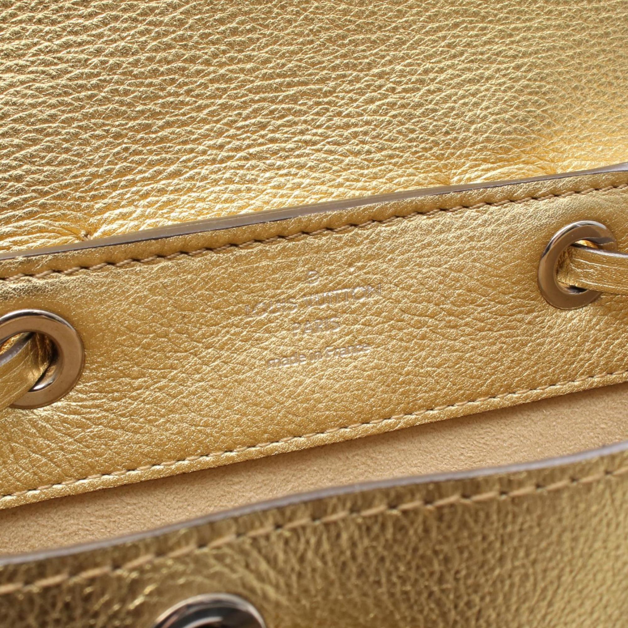 Louis Vuitton Gold Leather Backpack (Pre-Owned)