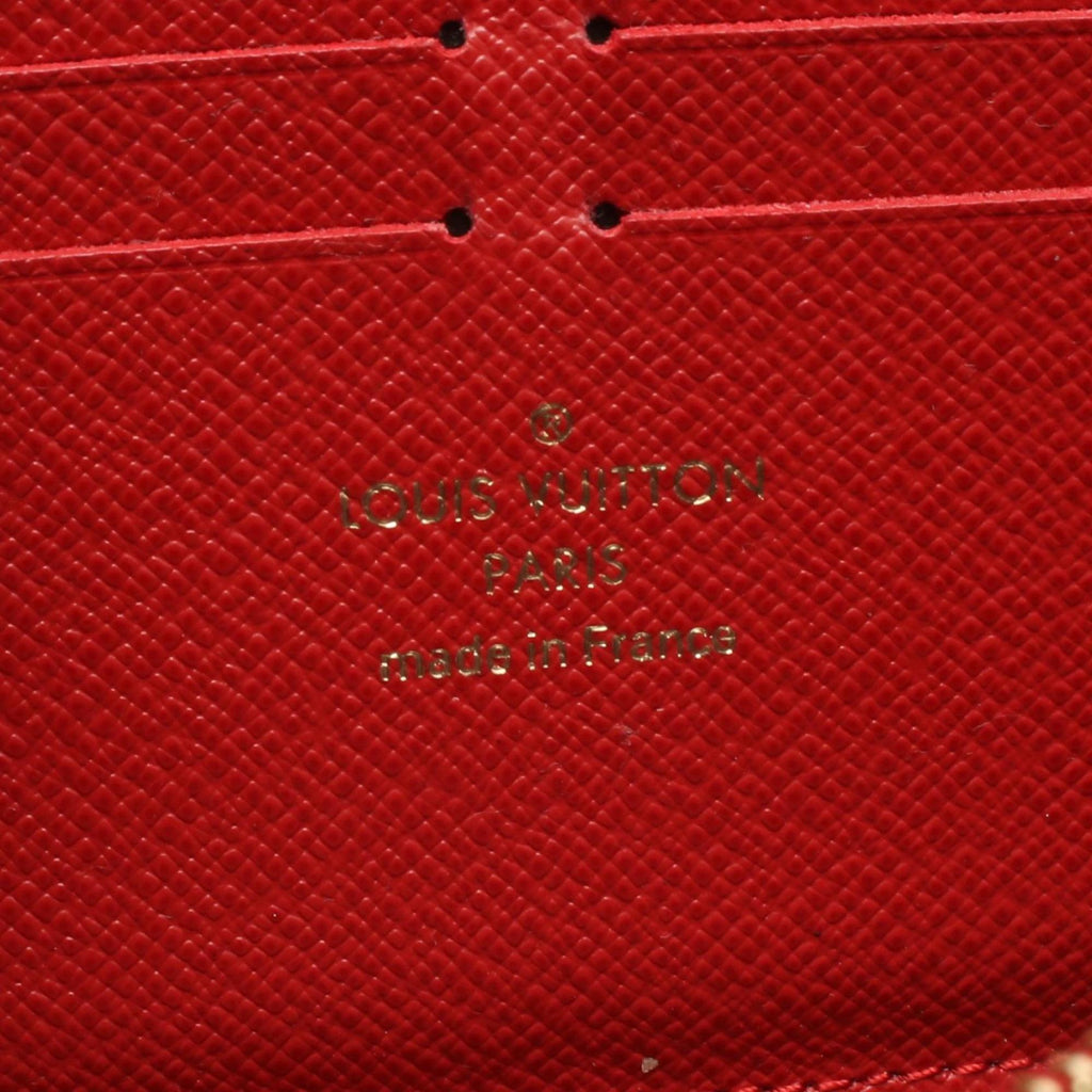 Louis Vuitton Brown Cerise Red Color Monogram Leather Coated Canvas Long Wallet (Bi-Fold) (Pre-Owned)