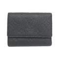 Louis Vuitton Black Leather Wallet (Tri-Fold) (Pre-Owned)