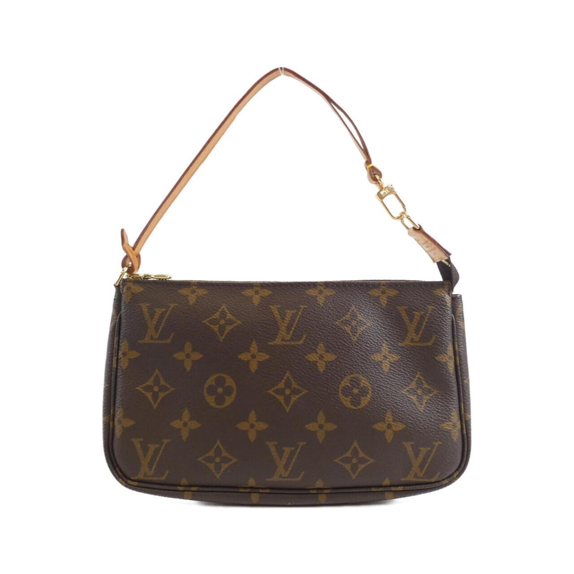 Louis Vuitton Marron Coated Canvas Pouch (Pre-Owned)