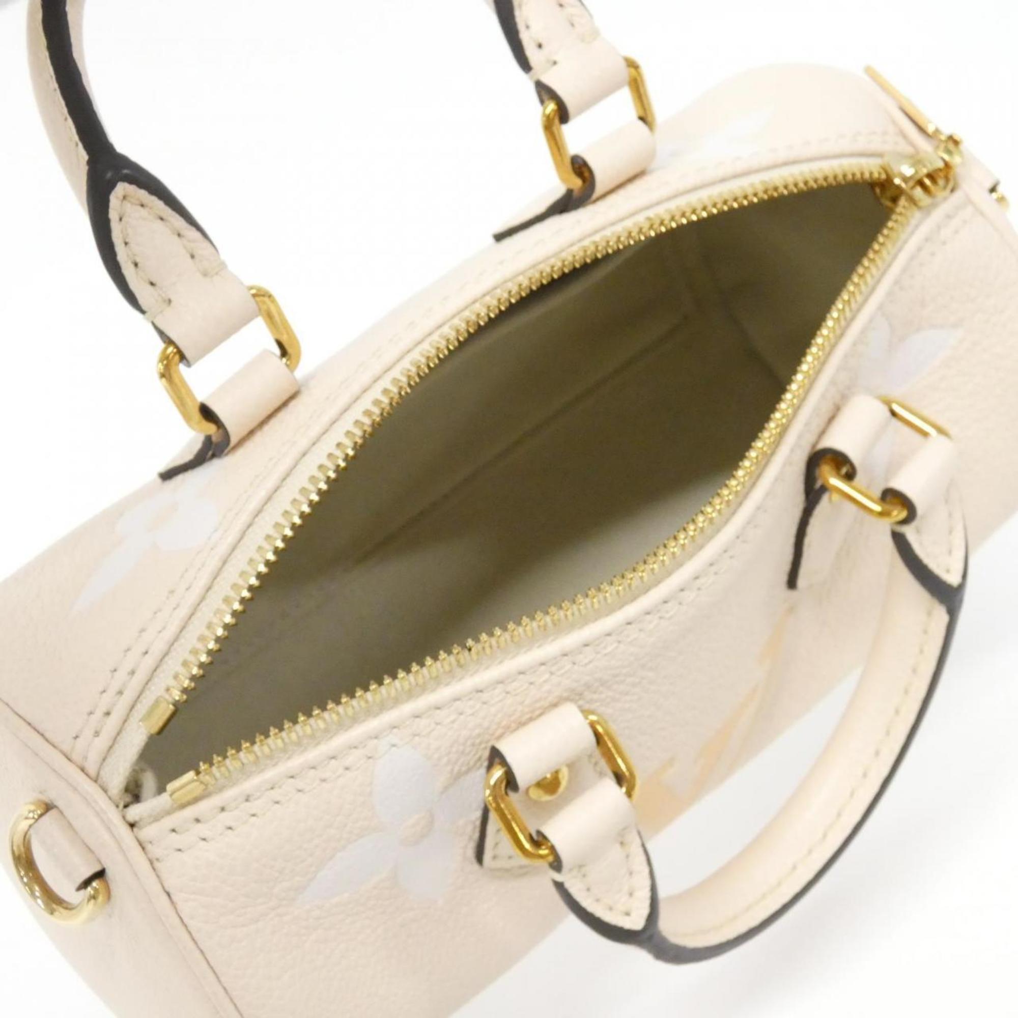 Louis Vuitton Monogram Empreinte Cream Saffron Leather Shoulder Bag (Pre-Owned)