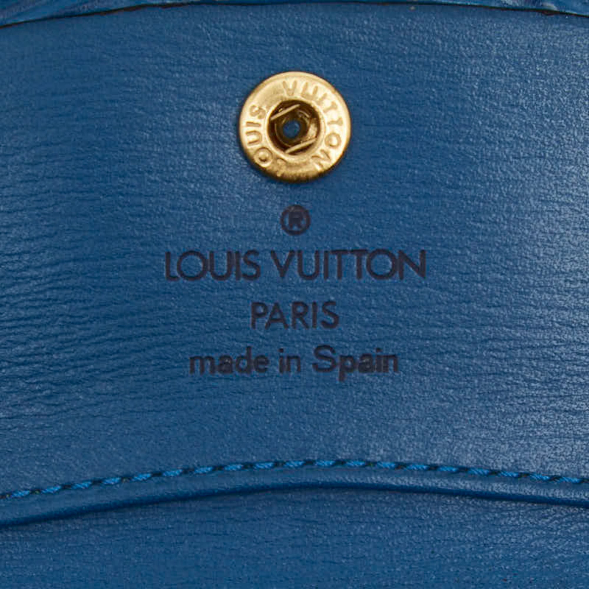 Louis Vuitton Epi Toledo Blue Leather Coin Purse/Coin Case (Pre-Owned)