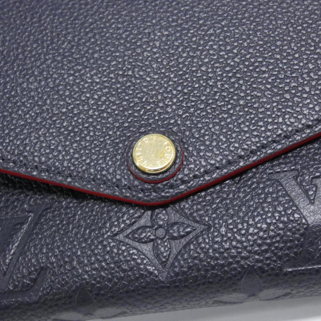 Louis Vuitton Marine Rouge Leather Long Wallet (Bi-Fold) (Pre-Owned)