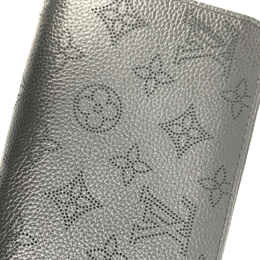 Louis Vuitton Black Mahina Leather Long Wallet (Bi-Fold) (Pre-Owned)