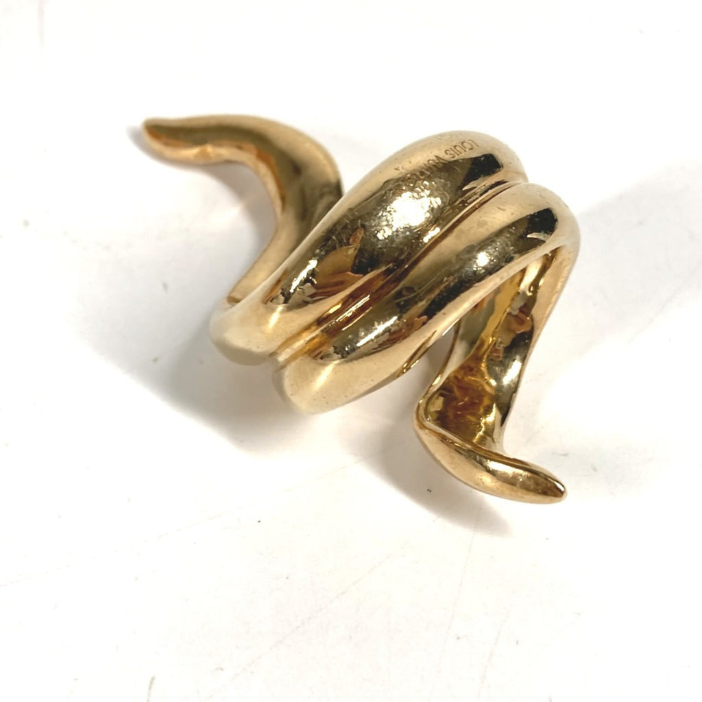 Louis Vuitton Gold Metal Band Ring (Pre-Owned)