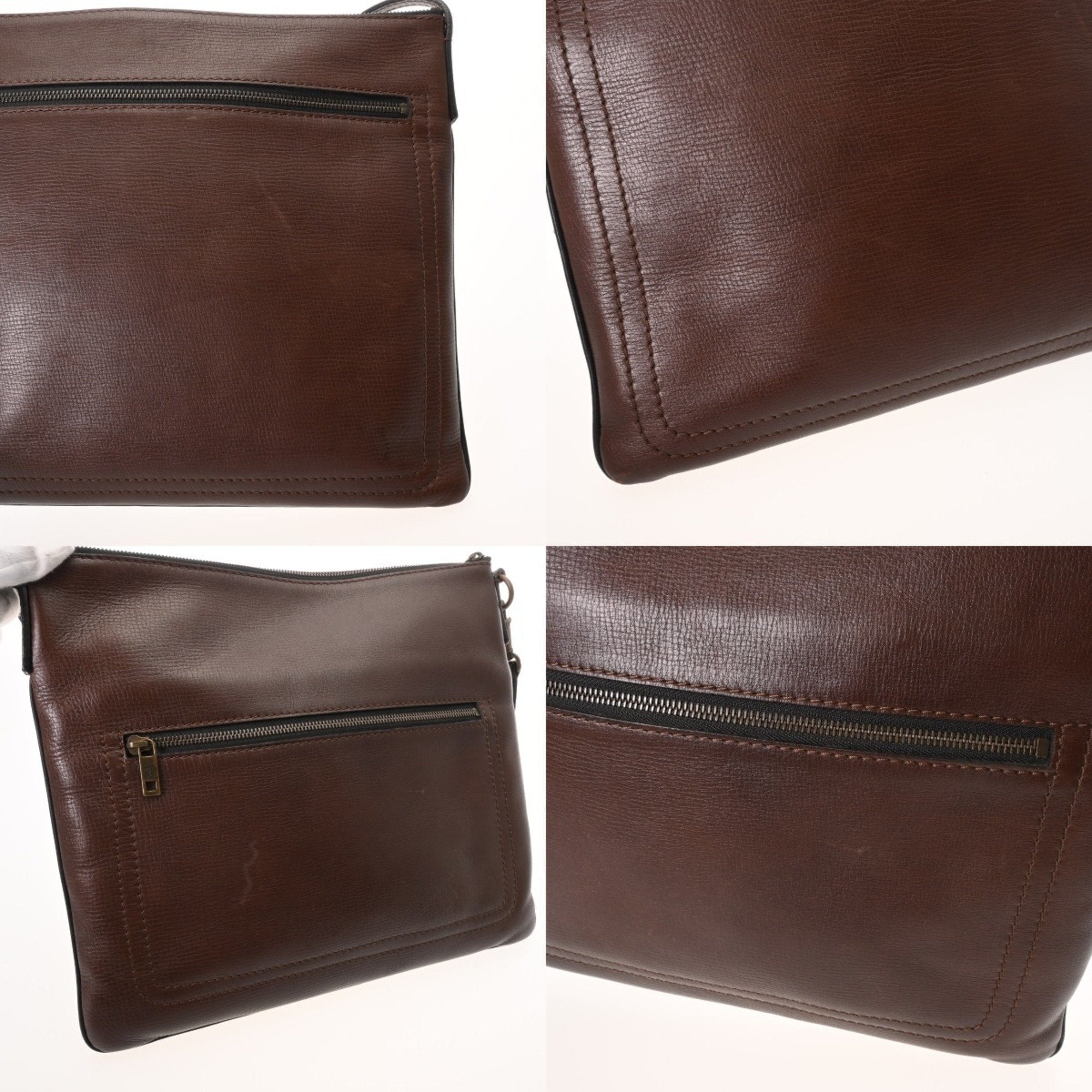 Louis Vuitton Coffee Utah Leather Shoulder Bag (Pre-Owned)