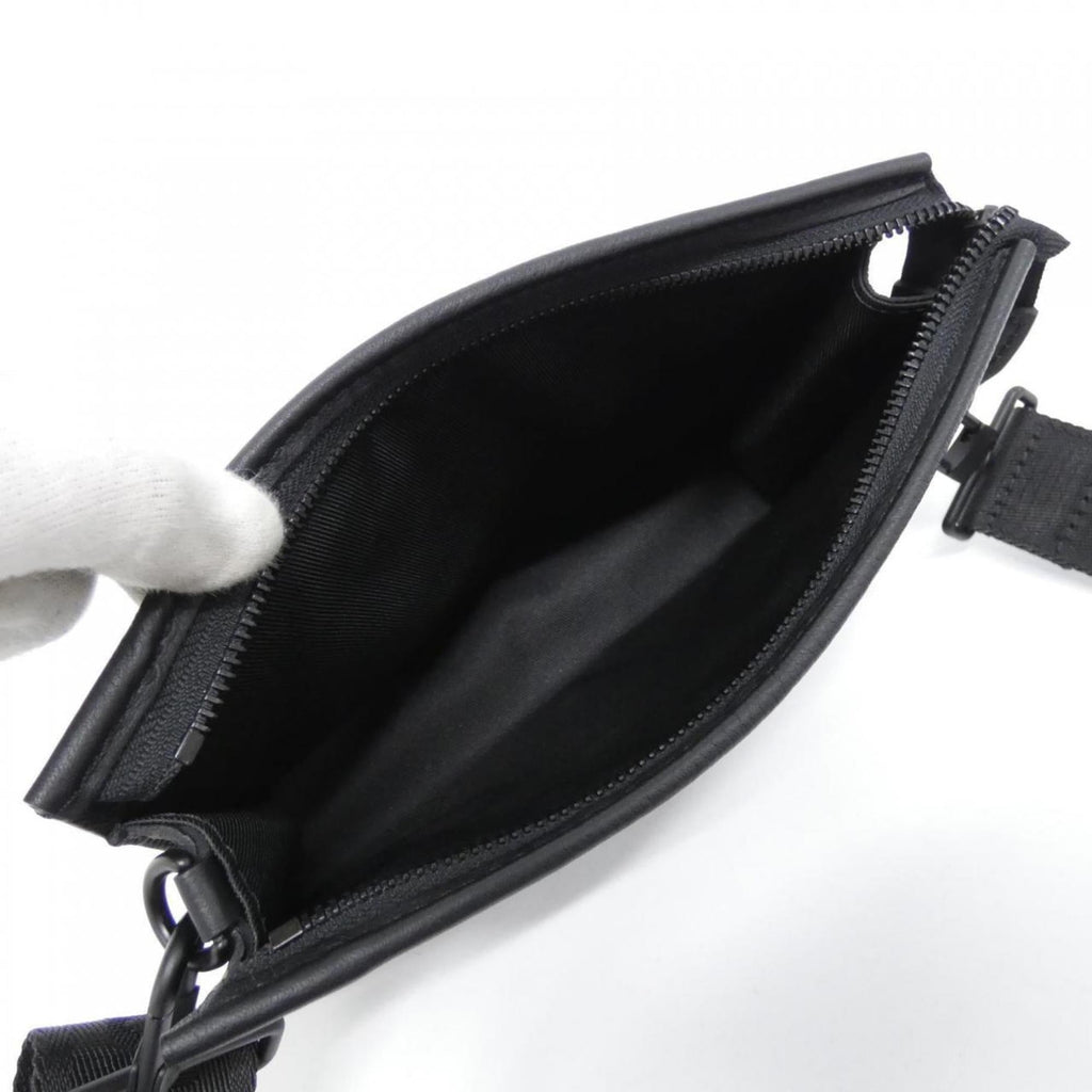 Louis Vuitton Black Leather Pouch Shoulder Bag (Pre-Owned)
