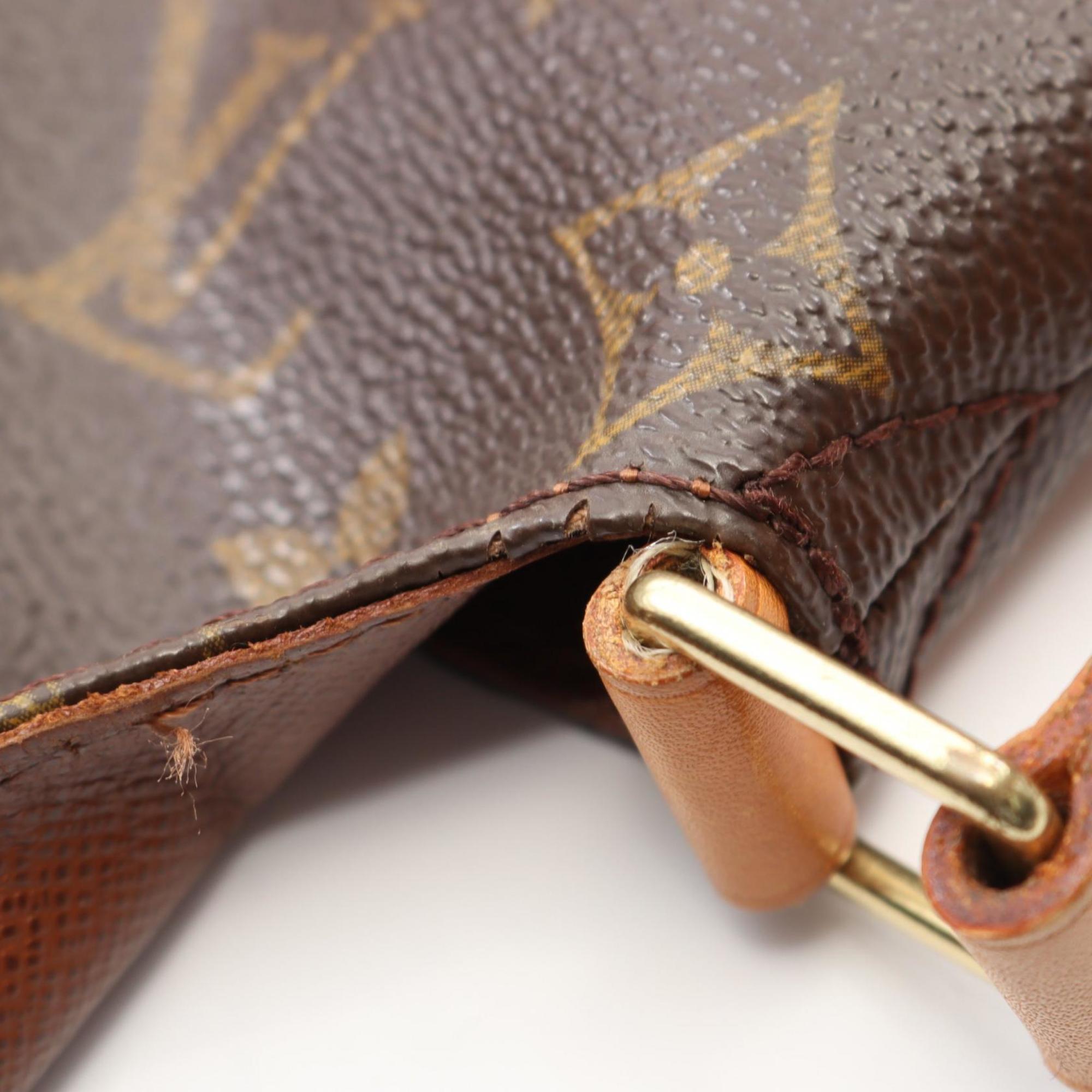 Louis Vuitton Brown Coated Canvas Leather Shoulder Bag (Pre-Owned)