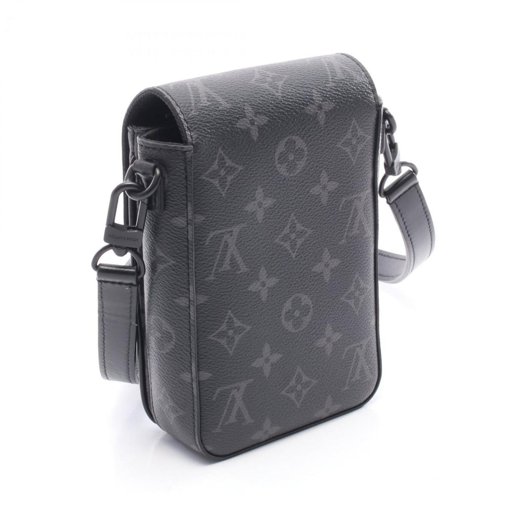 Louis Vuitton Black Coated Canvas Leather Shoulder Bag (Pre-Owned)