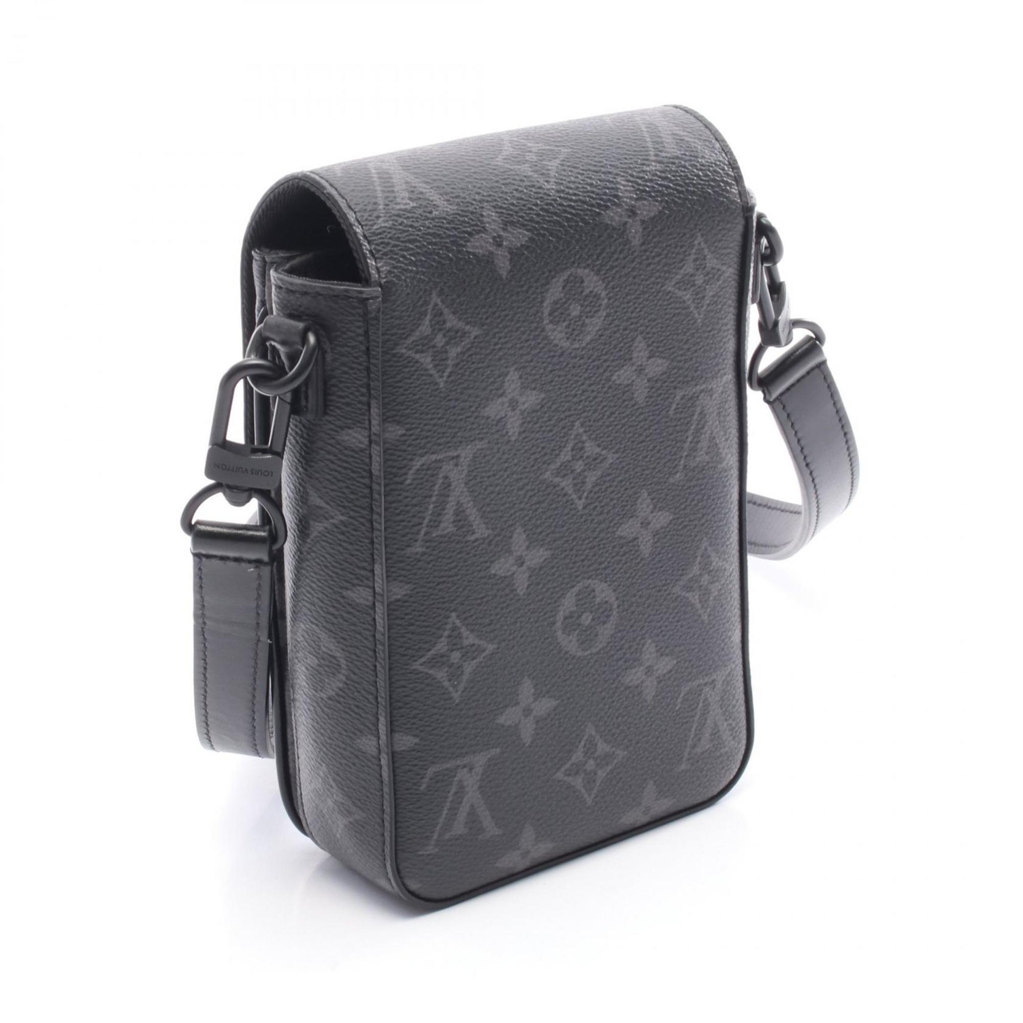 Louis Vuitton Black Coated Canvas Leather Shoulder Bag (Pre-Owned)