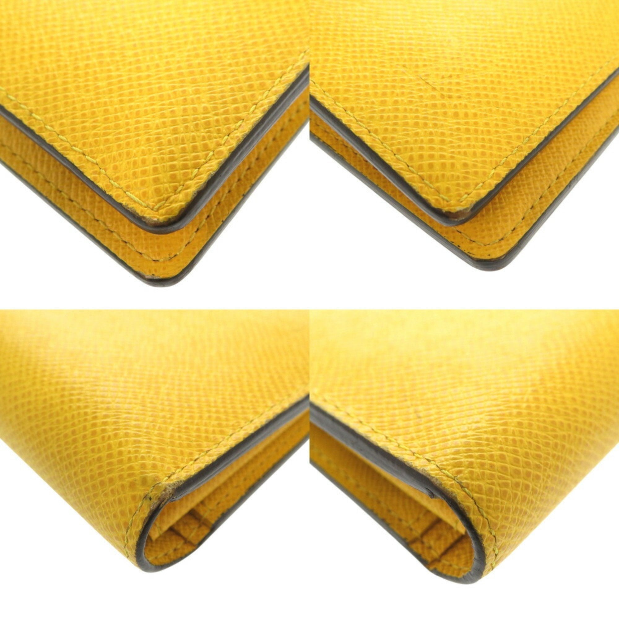 Louis Vuitton Jaune Taiga Leather Long Wallet (Bi-Fold) (Pre-Owned)