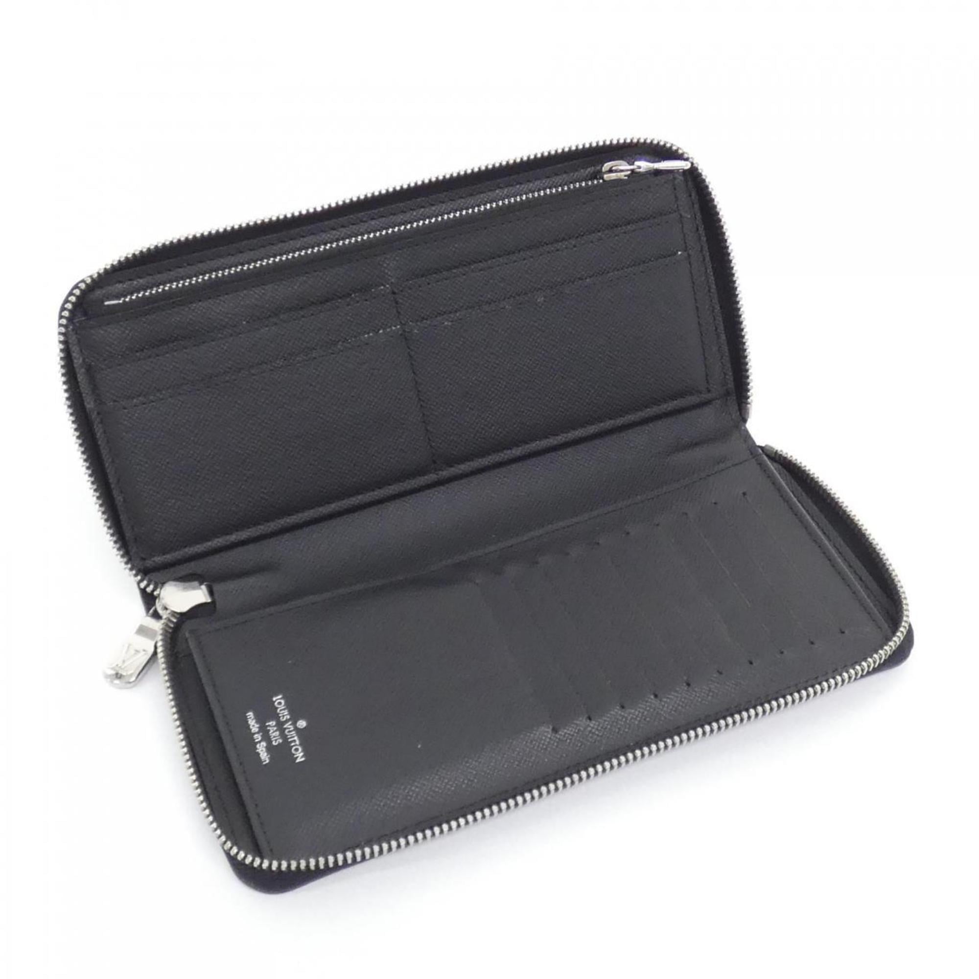Louis Vuitton Gris Leather Long Wallet (Bi-Fold) (Pre-Owned)